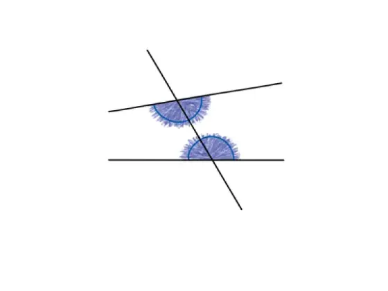 Image of Angles Formed by Two Straight Lines Cut by a Transversal
