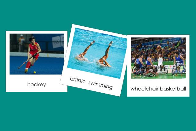 Sample Summer Olympic Games Classified Cards